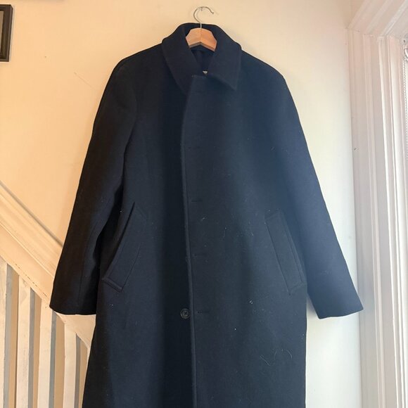 Uniqlo Black Pea Coat – Men’s Medium - Picture 1 of 1